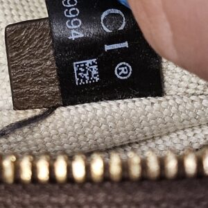 Back of the serial label with barcode