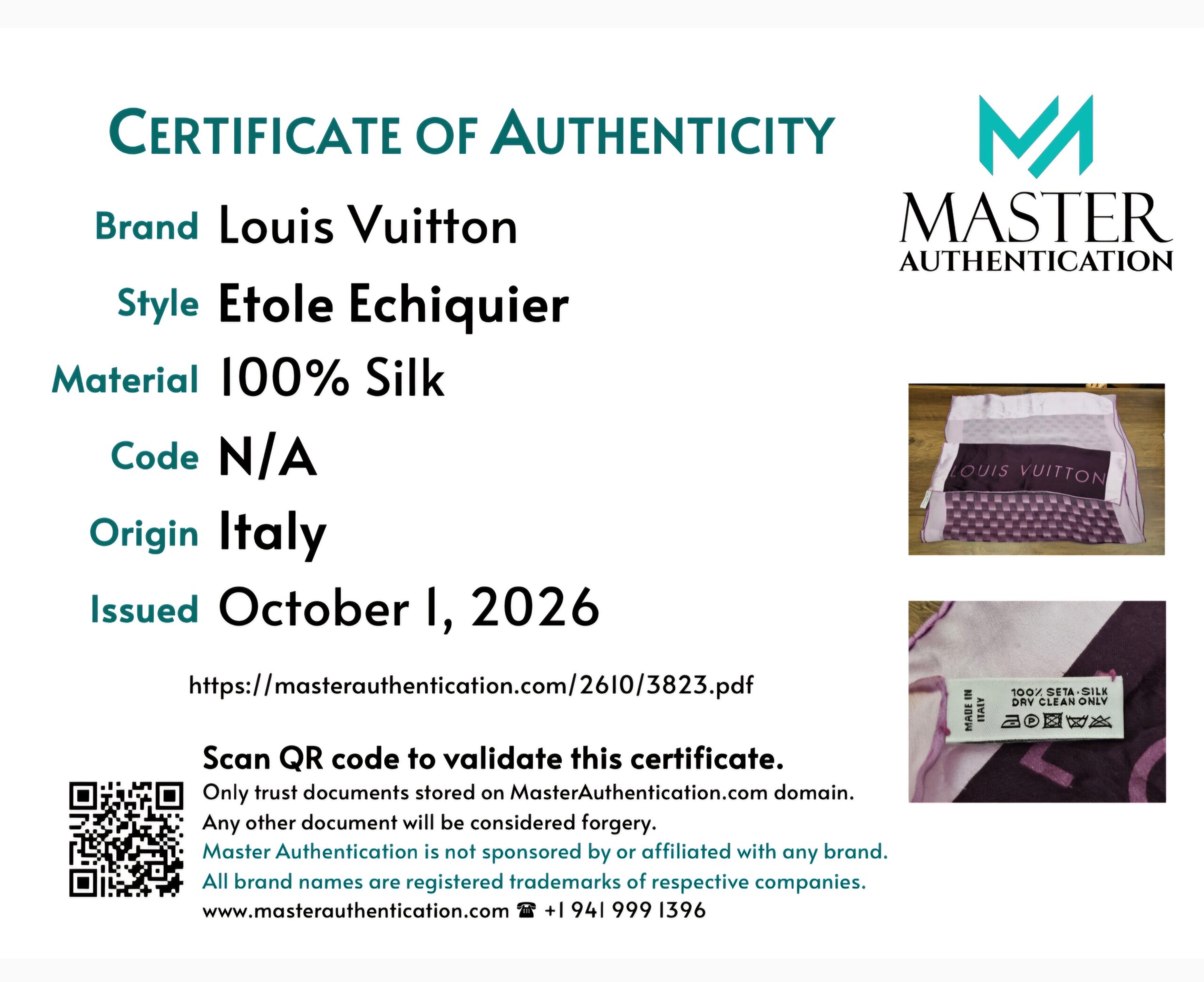 Louis Vuitton Étole Échiquier Silk Stole purple - Image 9