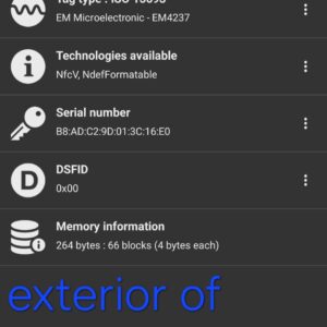 NFC phone scan confirming the microchip
