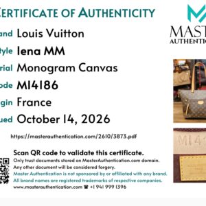 Master Authentication certificate for the Iena MM, code MI4186