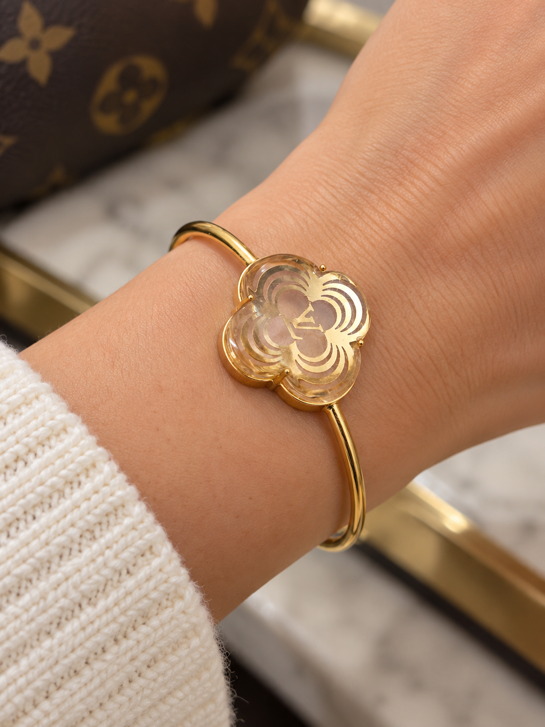 The bracelet worn on the wrist